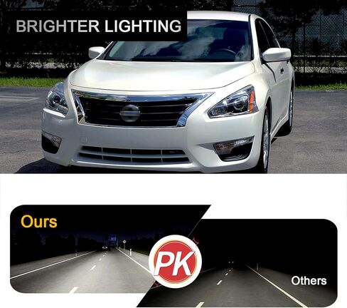 مجموعة المصابيح الأمامية PENSUN متوافقة مع Nissan Altima Sedan 4-Door 2013 2014 2015 مصباح أمامي لجهاز العرض من الكروم عدسة شفافة (جانب السائق) in Kuwait