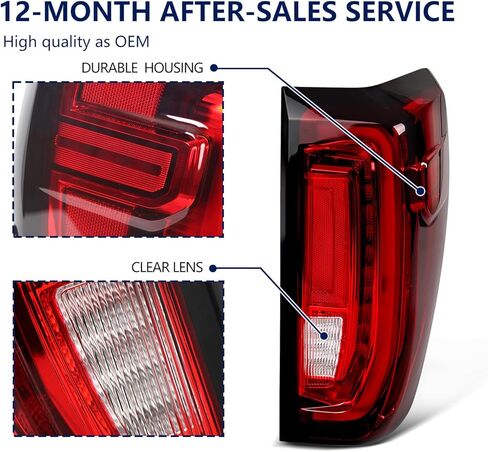 مصابيح خلفية LED متوافقة مع 2019-2026 GMC Sierra 1500 2020-2023 Sierra 2500HD/ 3500HD الخلفية الفرامل الخلفية OE Fit Tail Light Assembly GM2801310 84565922 84968741 (جانب الركاب الأيمن LED) in Kuwait