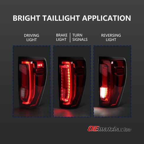 مصابيح خلفية LED متوافقة مع 2019-2026 GMC Sierra 1500 2020-2023 Sierra 2500HD/ 3500HD الخلفية الفرامل الخلفية OE Fit Tail Light Assembly GM2801310 84565922 84968741 (جانب الركاب الأيمن LED) in Kuwait
