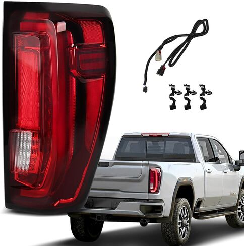 LED Tail Lights Compatible with 2019-2026 GMC Sierra 1500 2020-2023 Sierra 2500HD/ 3500HD Rear Brake Taillight OE Fit Tail Light Assembly GM2801310 84565922 84968741(LED Right Passenger Side) in Saudi Arabia