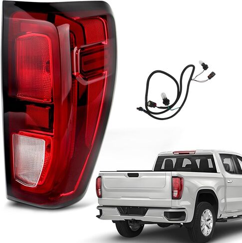 مصابيح خلفية LED متوافقة مع 2019-2026 GMC Sierra 1500 2020-2023 Sierra 2500HD/ 3500HD الخلفية الفرامل الخلفية OE Fit Tail Light Assembly GM2801310 84565922 84968741 (جانب الركاب الأيمن LED) in Kuwait