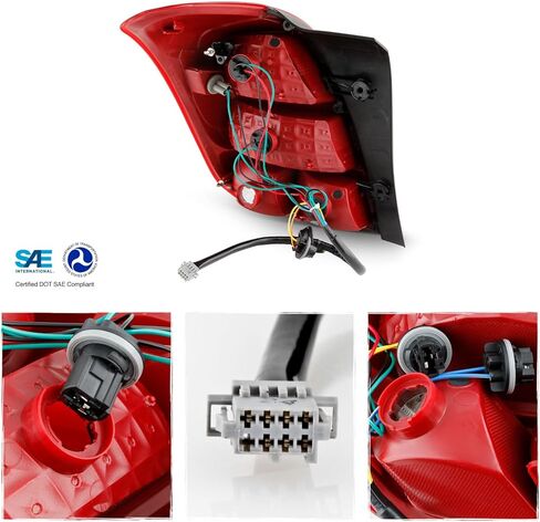 AKKON - يناسب 2013 2014 2015 2016 Chevy Trax 17 18 19 Trax LS [نوع الهالوجين] مصباح مكابح ضوء خلفي لين أحمر للسائق الجانب الأيسر in Kuwait