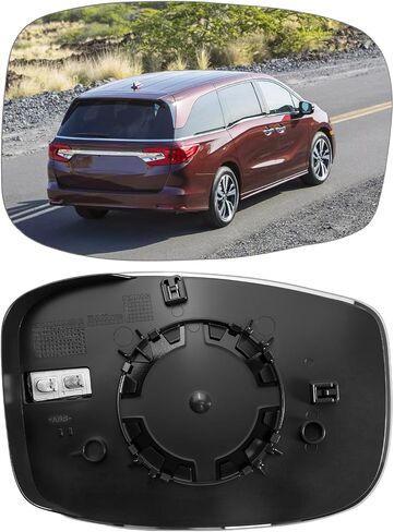 استبدال زجاج المرآة الجانبية اليسرى HO1324121 76253THRA12 مناسب لسيارة Honda Odyssey 2018 2019 2020 2021 2022 2023، زجاج مرايا الرؤية الخلفية الجانبية للسائق مع تسخين الطاقة in Kuwait