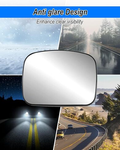 Driver Side Hood Mirror Glass Fit for Freightliner Cascadia 2008-2017 Replace 28729C TL28729 563 46013 955-5206, Side Left in Kuwait