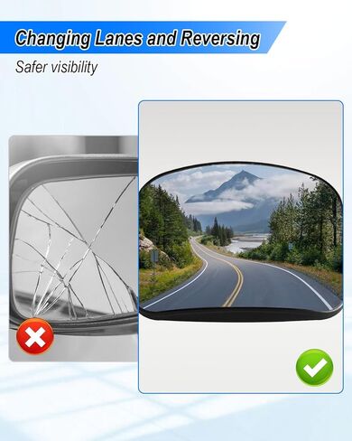 Driver Side Hood Mirror Glass Fit for Freightliner Cascadia 2008-2017 Replace 28729C TL28729 563 46013 955-5206, Side Left in Kuwait