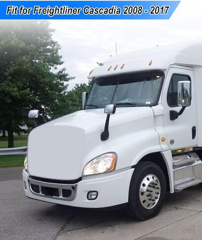 Driver Side Hood Mirror Glass Fit for Freightliner Cascadia 2008-2017 Replace 28729C TL28729 563 46013 955-5206, Side Left in Kuwait