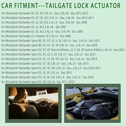 5808A079 Rear Tailgate Lock Actuator for Mitsubishi Outlander 2006-2023 5808A067 MR959620 5808A129 Rear Trunk Liftgate Assembly Back Door Latch in Saudi Arabia
