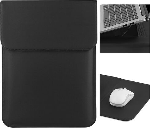 حافظة كمبيوتر محمول HoYiXi مقاس 17.3 بوصة مع قفل مغناطيسي لـ HP Essential 17/HP Pavilion Envy 17، متوافقة مع حقيبة الكمبيوتر المحمول IdeaPad/LG Gram/ASUS/Dell/ROG Strix/Acer مقاس 17 بوصة - 17.3 بوصة، باللون الأسود in Kuwait