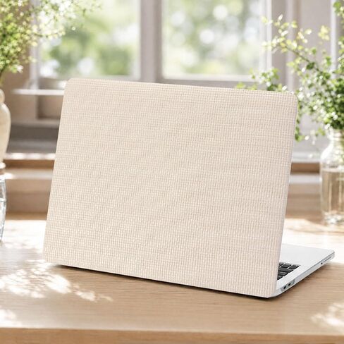 Voidborne Compatible with MacBook Neo 13 inch Case 2026 Release Model A3404 with A18 Pro Chip,Elegant Woven Fabric Leather Plastic Hard Shell Protective Case for Neo 13 inch + Keyboard Cover,Beige in Kuwait