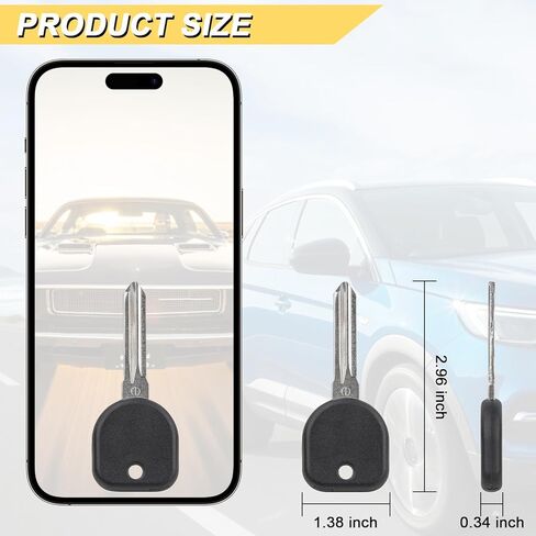 Vurkcy B111-PT, BB112-PT, GMX-100C Transponder Ignition Car Key, Circle+ ID46 chip OUC60270 OUC60221 Replacement for Buick Chevy GMC Pontiac Cadillac Saturn, New Uncut in Kuwait