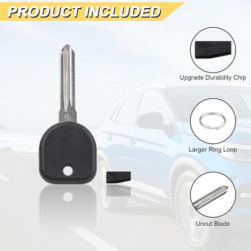 Vurkcy B111-PT, BB112-PT, GMX-100C Transponder Ignition Car Key, Circle+ ID46 chip OUC60270 OUC60221 Replacement for Buick Chevy GMC Pontiac Cadillac Saturn, New Uncut in Kuwait