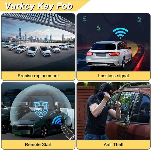 Vurkcy B111-PT, BB112-PT, GMX-100C Transponder Ignition Car Key, Circle+ ID46 chip OUC60270 OUC60221 Replacement for Buick Chevy GMC Pontiac Cadillac Saturn, New Uncut in Kuwait