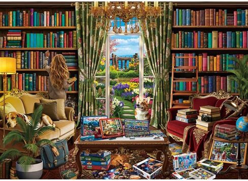 HUADADA-Lakeview Cottage-Jigsaw Puzzles for Adults 1000 Pieces, Interlock Perfectly No Dust, Impossible Difficult Hard Fun 1000 Piece Jigsaw Puzzles for Adults-1:1 Poster in Saudi Arabia