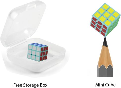 Mini Cube 3x3 - Cube Lab 1x1x1cm Tiny Cube, Smooth Magic Smallest Cube Gift for Kids and Adults(Blue) in Saudi Arabia