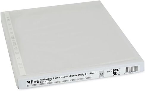 C-Line Size A4 Sheet Protectors, Standard Gauge, 8.25 x 11.75 inches, 50 per Box (08037) in Kuwait