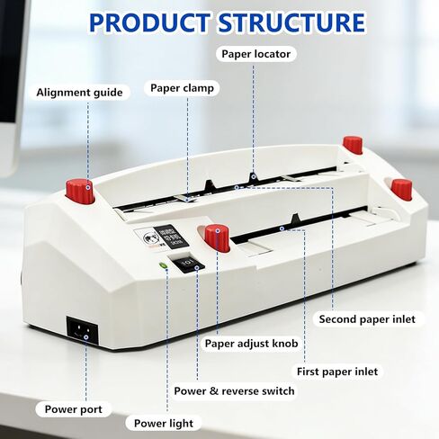 Electric Business Card Cutter, 110V Automatic Cardboard Cutting Machine for 3.5"x2.1" Cards, Card Slitter, Suitable for Office & Print Shop Use in Saudi Arabia