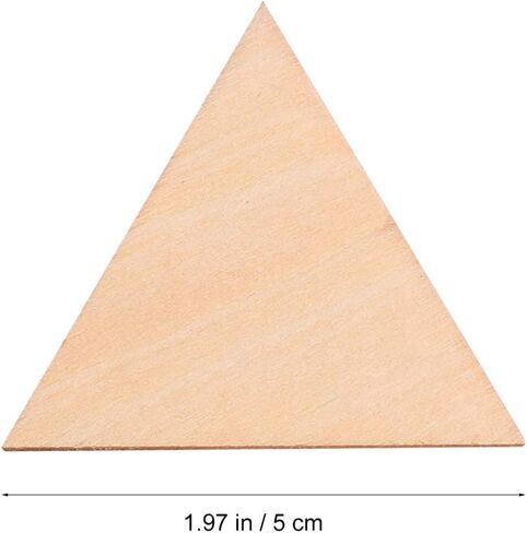 Unfinished Triangle Wood Pieces, 60Pcs Natural Unfinished Triangles Wood Cutout for Crafts, DIY Supplies, Wedding, Valentine’s Day in Kuwait