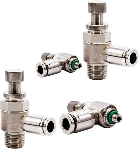 304 Stainless Steel Quick Connector Cylinder Throttle Valve Adjustment Speed Control SL4/6/8/10/12-M5/01/02/03/04 30Pcs(SL4-01 30PCS) in Saudi Arabia