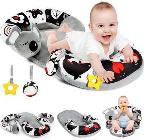 Urmywo Tummy Time Mat - 4 in 1 Tummy Tummer Time و Courted Pareal ، ودعم جالس لدعم حديثي الولادة من 0 إلى 12 شهر in Kuwait