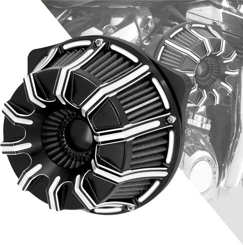 Motorcycle Air Filter Cleaner CNC Intake Filter System Kit Fit for Harley Softail 2000-2015 Touring 2000-2007 Dyna FXR 2000-2017 in Kuwait