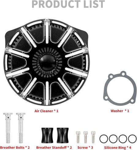Motorcycle Air Filter Cleaner CNC Intake Filter System Kit Fit for Harley Softail 2000-2015 Touring 2000-2007 Dyna FXR 2000-2017 in Kuwait