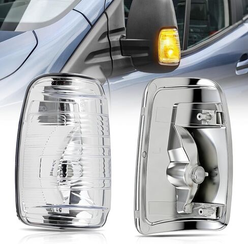 Passenger Mirror Light Cover for Ford Transit T150 T250 T350 2015-2025, Mirror Turn Signal Lights Lens Indicator Lamp Replacement, without Bulb - OE Style - Plug and Play in Saudi Arabia
