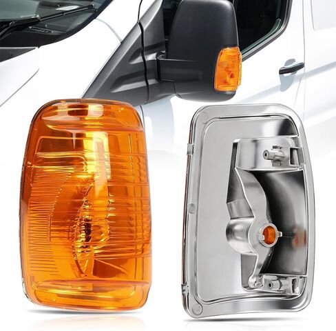 Passenger Mirror Light Cover for Ford Transit T150 T250 T350 2015-2025, Mirror Turn Signal Lights Lens Indicator Lamp Replacement, without Bulb - OE Style - Plug and Play in Saudi Arabia