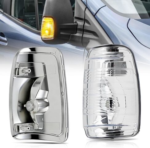 Passenger Mirror Light Cover for Ford Transit T150 T250 T350 2015-2025, Mirror Turn Signal Lights Lens Indicator Lamp Replacement, without Bulb - OE Style - Plug and Play in Saudi Arabia