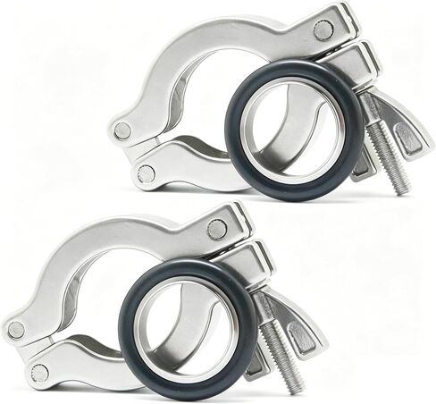QiiMii KF-25 Aluminium Wing Nut Hinge Clamp with FKM O-Ring and SS304 Center Ring, 5 Pack in Saudi Arabia