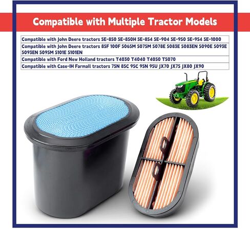 SU20768 RE253518 Filter Replacement for John Deere 5065M 5075M 5095M Tractors Compatible with Ford New Holland T4030 T4040 T4050 T5070 Replace 87356351 49275 LAF5934 P608533 FG6340591 in Kuwait