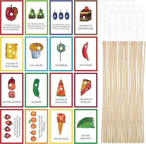 99Pcs Hungry Caterpillar Food Tags Theme Cupcake Food Tags Sets Food Labels Birthday School Party Decor Kids Snack Labels Baby Shower Supplies Toddler Kitchen Organizers Classroom Food Markers in Saudi Arabia