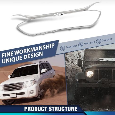 PIT66 Front Chrome Grille Trim Compatible with Chevy Malibu 2019 2020 2021 2022 84473374, GM1202106, 17091064, 84473374-PFM Chrome Grill in Kuwait