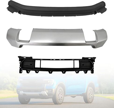 Front Lower Bumper Valance Panel with Lip & Grille Compatible with 2024-2025 F-ord Ran-ger Grill with Sensor Holes,Replacement for N1WZ17626AC, N1WZ17D957AD, N1WZ17K945BA in Kuwait