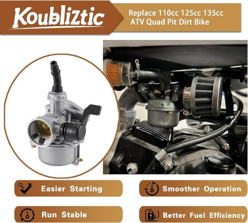 AT125 Carburetor With Air Filter Kits Compatible with Coleman Powersports ATV AT125-B AT125-EX AT125-UT 125cc Quad in Saudi Arabia