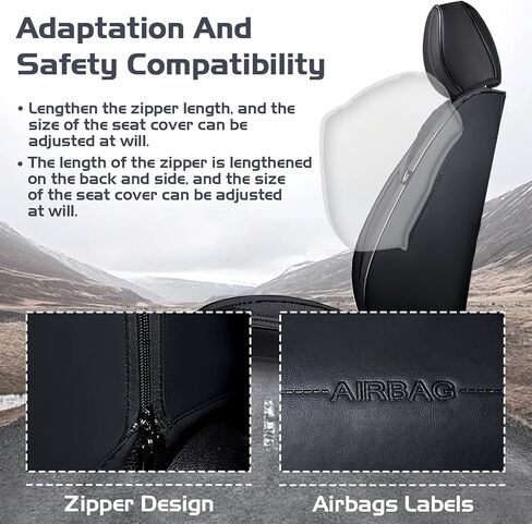 Car Seat Covers for Chevy Suburban 2000-2026, Waterproof Nappa Leather Front Seat Cover with Headrests, Anti-Slip and Comfortable Automotive Seat Protector&Accessories(Black) in Saudi Arabia