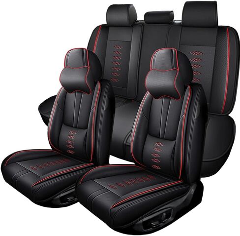 Full Set Seat Covers for Lexus RX 450h+ 2024 2025,Leather Car Seat Cover,Soft Seat Cushion Covers with Airbag,Waterproof Automobile Seat Protectors for RX 450h+(Black,Standard) in Saudi Arabia