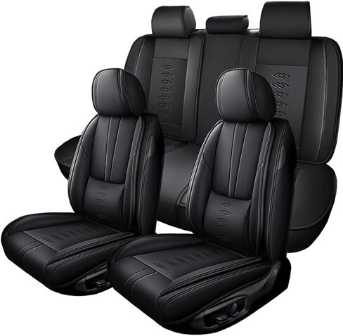 Full Set Seat Covers for Lexus RX 450h+ 2024 2025,Leather Car Seat Cover,Soft Seat Cushion Covers with Airbag,Waterproof Automobile Seat Protectors for RX 450h+(Black,Standard) in Saudi Arabia