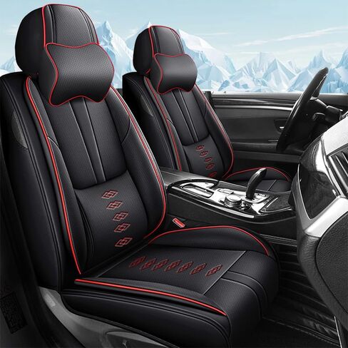 Car Seat Covers for Chevy Blazer EV 2024-2025,Waterproof Leather Seat Covers 5-Seats Standard,Interior Accessories with Airbag,Automobile Seat Cover Sets for Blazer EV(Black+Blue) in Saudi Arabia