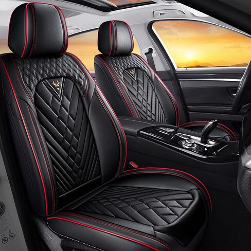 Car Seat Covers Full Set Fit for kia Soul 2010-2026, Full Coverage Customized Seat Covers Full Set, Premium Leather Waterproof Easy to Install(Black&Gray/Luxury 5 Seats) in Saudi Arabia