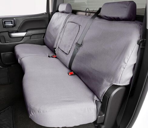 Covercraft Polycotton Custom Seat Covers | Fits 2022-2023 Ford Bronco Sport with Console Vault | 2nd Row 60/40 Bench Seat, Grey in Kuwait