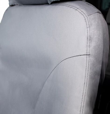 Covercraft Polycotton Custom Seat Covers | Fits 2022-2023 Ford Bronco Sport with Console Vault | 2nd Row 60/40 Bench Seat, Grey in Kuwait