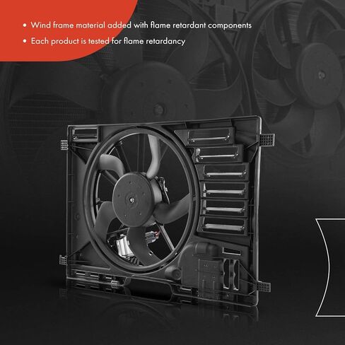 A-Premium Engine Radiator Cooling Fan Assembly Compatible with Select Ford Model - 2013-2016 Escape, 2014-2022 Transit Connect - Replace# CV6Z8C607Q in Kuwait