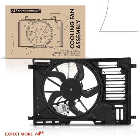 A-Premium Engine Radiator Cooling Fan Assembly Compatible with Select Ford Model - 2013-2016 Escape, 2014-2022 Transit Connect - Replace# CV6Z8C607Q in Kuwait