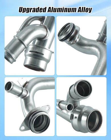 PWSLKO Thermostat Coolant Pipe Upgrade Aluminium Replace 2642008600 Fit for Mercedes-Benz C300 2019-2022 E350 2022-2023 GLC300 2020-2023 GLE350 2020-2022 in Saudi Arabia