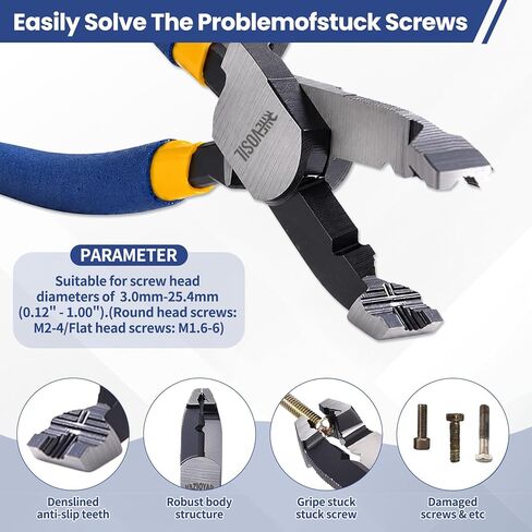 Multi-Function Screw Extractor Pliers, Non-Slip Screw Removal Tool, Extracts Stripped, Broken, Rusted Screws, Screw Pliers for Tightening, Loosening and Gripping Nuts and Bolts, Wire Cutting Function in Saudi Arabia