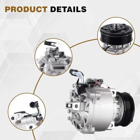Air Conditioning AC Compressor Compatible with 2009-2015 Mitsubishi Lancer Outlander Outlander Sport Replaces 60-03149 NA AKS011H402AH 7813A197 in Saudi Arabia