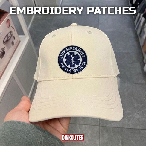 وقف الصراخ أنا خائف جدا هوك وحلقة التصحيح مضحك EMS الطبية EMT RN المطرزة التصحيح الطبيب المسعف هوك وحلقة التطريز التصحيح للقبعة، وحقائب الظهر، والسترات، بقع موحدة الهدايا 3 بوصة in Kuwait