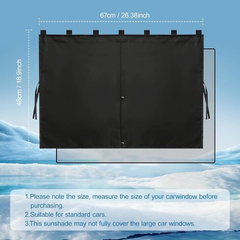 Car Window Shades, 2 Pack Magnetic Car Sun Shades with 7 Strong Magnets, Double Layer Car Rear/Side Window Sunshade -2-in-1 Full Covers/Half Shade Back Auto Window Privacy Curtains for Baby Protection in Saudi Arabia