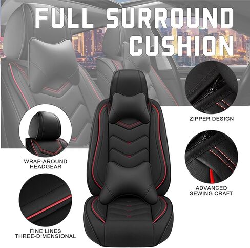 CTDS Car Seat Covers for Lexus ES 350 2007-2026, Stylish Sport Seat Cover, Premium Nappa Leather Car Seat Cover. Automobile Seat Covers Sets.(Luxury 5 Seats/Black) in Saudi Arabia