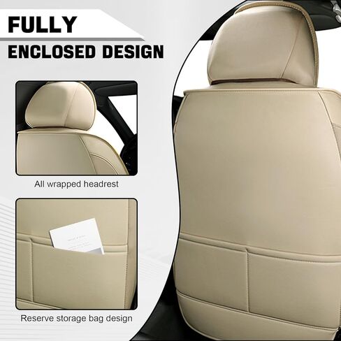 Car Seat Cover for Pontiac Torrent 2006-2009, Driver's Seat Covers,Non-Slip Waterproof seat Cover,Wear-Resistant Nappa Leather car seat Covers. (Standard 2 Seats/Beign) in Saudi Arabia